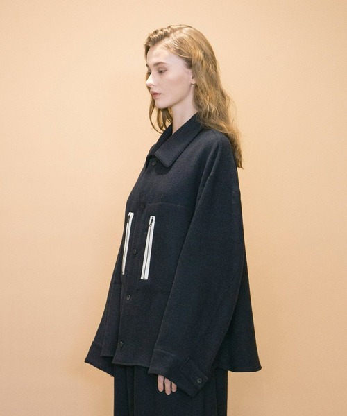トップス my beautiful landlet WOOL TL OVER SHIRT my beautiful landlet（マイビューティフルランドレット） シャツ WOOL