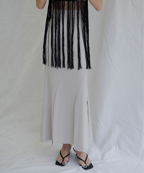 スカート PIGMENT SWEAT SKIRT josemoon JOSE MOON（ジョゼムーン） ロング スカート IRREGULAR SLIT SKIRT/イ