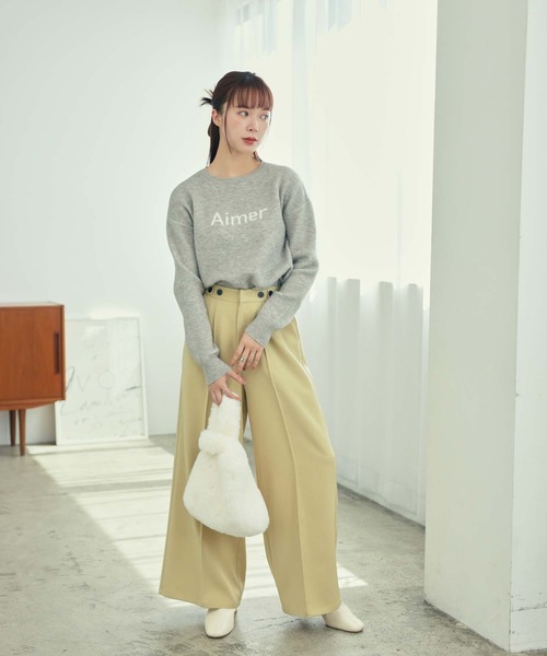 トップス tan fifth（フィフス） ニット ロゴデザインニット : ZOZOTOWN Yahoo!店