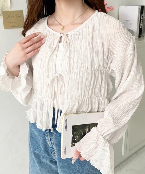 カーディガン 2WAYクリンクルニットカーディガン レディース SLY | GLITTER KNIT 2WAY カーディガン (カーディガン ) |SHEL
