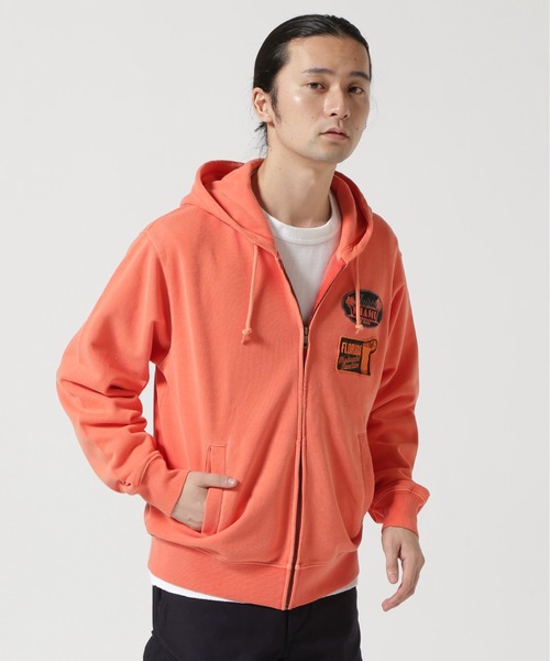 パーカー メンズ LONG SLEEVE FADE MIAMI PATCH PARKA / 長袖 フェード マイアミ パッチ パーカー / AVIRE｜zozo｜05