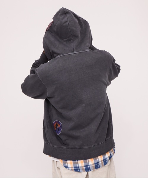 パーカー メンズ LONG SLEEVE FADE MIAMI PATCH PARKA / 長袖 フェード マイアミ パッチ パーカー / AVIRE｜zozo｜10