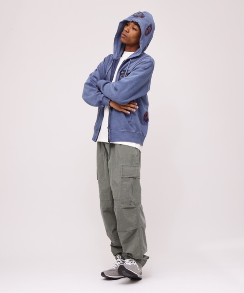 AVIREX パッチドカスタムシェルパーカ AVIREX パーカー LONG SLEEVE FADE MIAMI PATCH PARKA