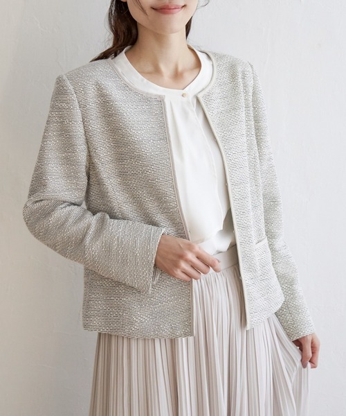 IKKA LOUNGE スーツ 「フォーマル対応」カットツイードジャケット