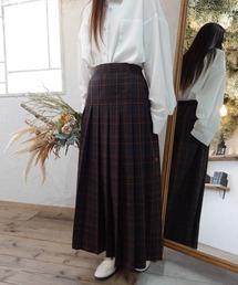 CORNERS スカート チェックロングプリーツスカート : ZOZOTOWN