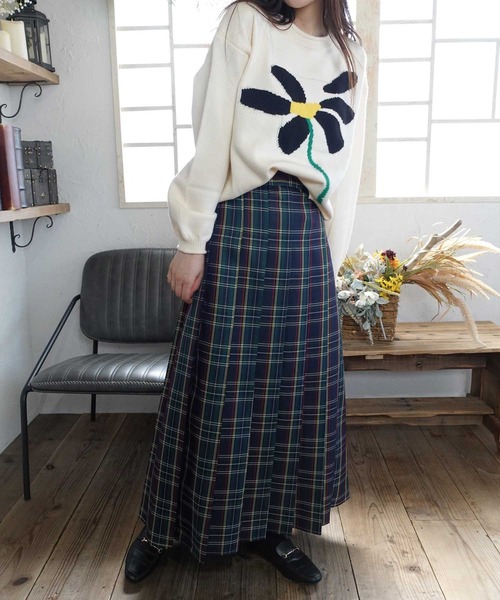 CORNERS（コーナーズ） ロング スカート チェックロングプリーツ
