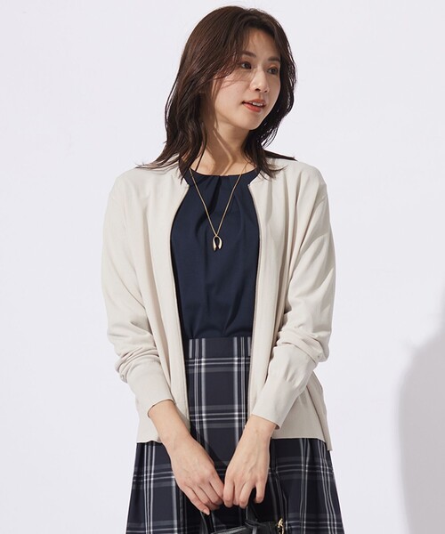 J.Press Ladies ニット　アウター J.PRESS ブルゾン アウター 「洗える」ニット レディース