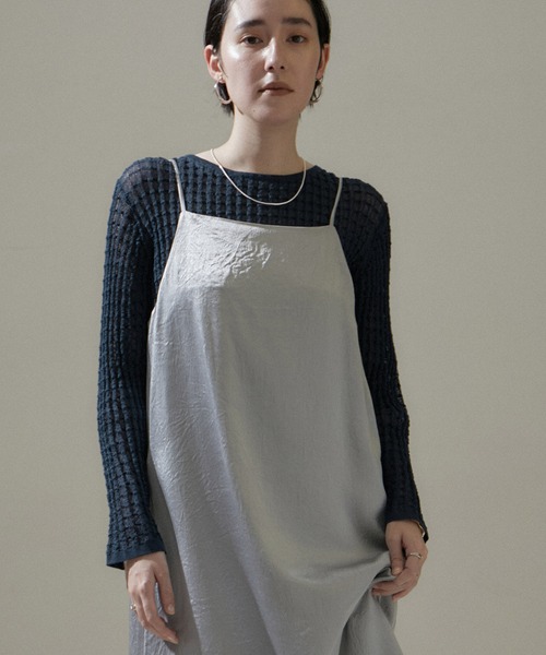 SALON adam et rope' ニット 「WEB限定」変形リブシアーニット