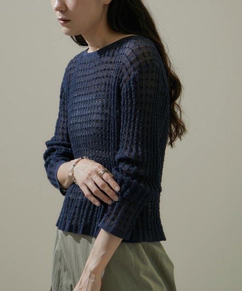 SALON adam et ropé フラッフィシアーニットプルオーバー ブルー SALON adam et rope'｜【WEB限定】フラッフィシアーニットプル
