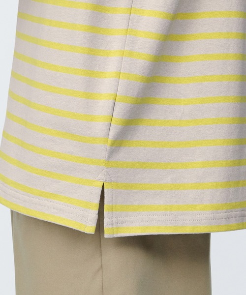 無印良品（MUJI） tシャツ 紳士 洗いざらし太番手ボートネック九分袖T