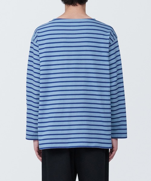 無印良品（MUJI） tシャツ 紳士 洗いざらし太番手ボートネック九分袖T