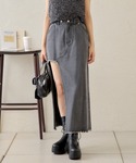 スカート デニム 「2サイズ展開/6色展開」カ...の詳細画像1