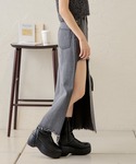 スカート デニム 「2サイズ展開/6色展開」カ...の詳細画像2