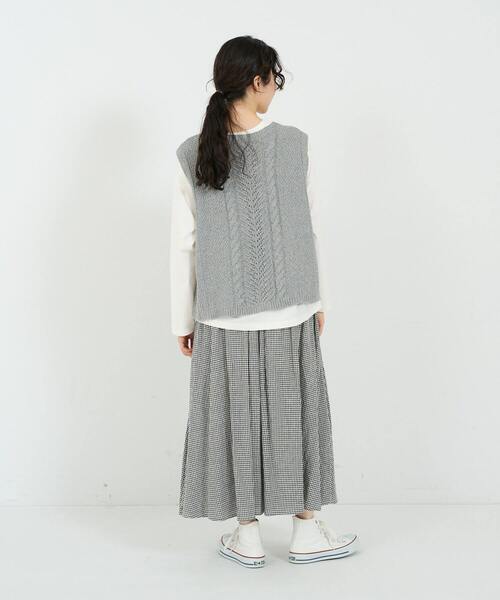 conges payes ADIEU TRISTESSE ベスト ジレ リリヤーン地柄2way