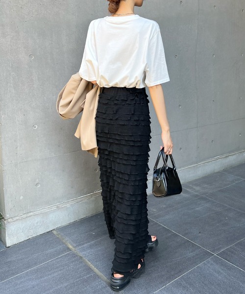 Futier Land（フューティアランド） スカート 今っぽい小フリル＆のび