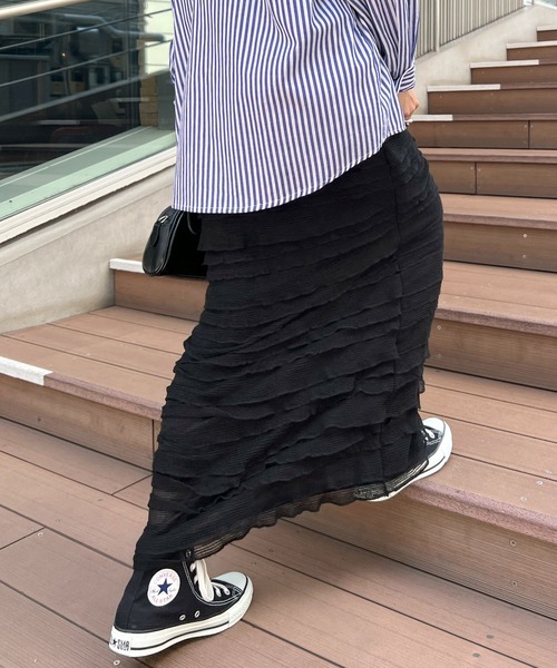Futier Land（フューティアランド） スカート 今っぽい小フリル＆のび