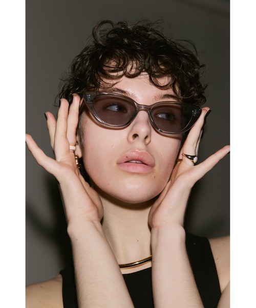 un/neu サングラス フォックスフレームカラーサングラス レディース