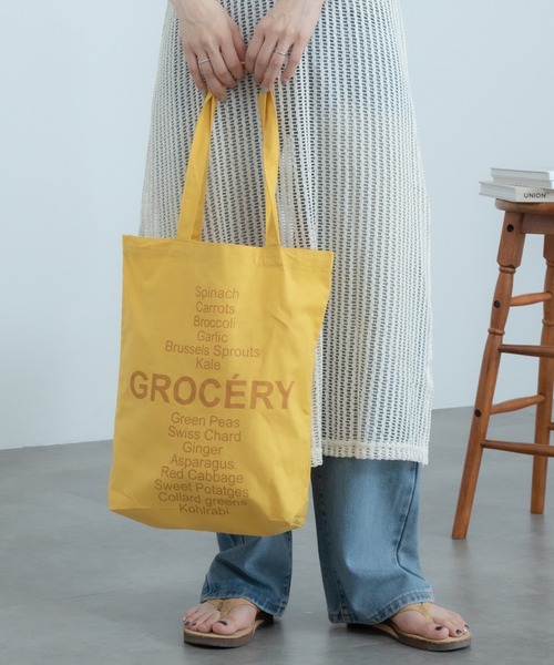 HEILIS（ヘイリス） エコバッグ グロサリーマルシェトートバッグ/ロゴ