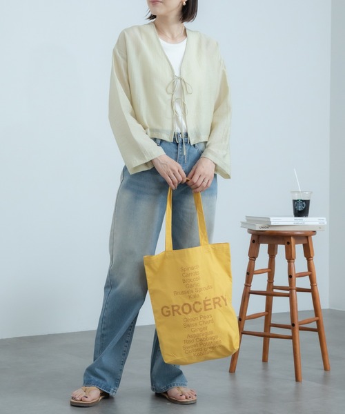 HEILIS（ヘイリス） エコバッグ グロサリーマルシェトートバッグ/ロゴ