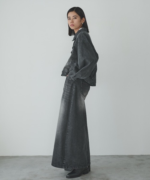 AIC. デニムジャケット gジャン ボリュームスリーブブラックデニム