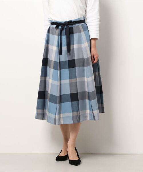 BLUE LABEL CRESTBRIDGE」 フレアスカート 38 ブルー レディース｜スカート