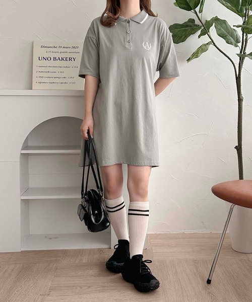 apres jour ワンピース 「apres clair」オーバーサイズポロ