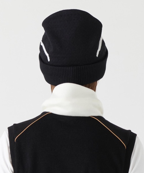 archivio - 【新品】アルチビオ ニット帽 ニットキャップ  ブラック archivio ニット帽 ニットキャップ 「LADIES」メガネデザイン