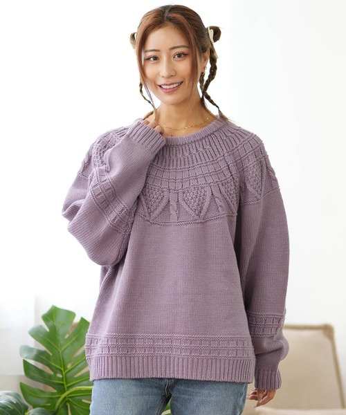 薄紫セーター　使用歴あり ムラサキスポーツ（MURASAKI SPORTS） ニット セーター RIKKA FEMME