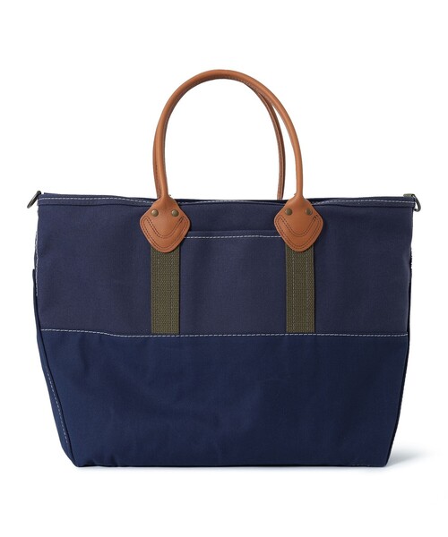 トートバッグ L.L.Bean / 別注 Deep Bottom Leather Handle Zip Tote L メンズ レディースの画像