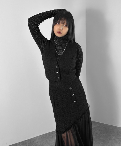 LOUIS VUITTON/タートルネック リブニットトップス M 黒 m969 2025年