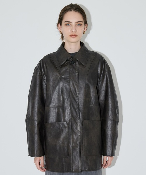 希少 フランス製 A.P.C. ホースレザー カバーオール ヴィンテージ