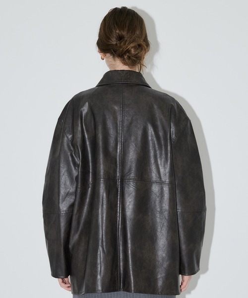 COELIE collab Ecoレザーヴィンテージブルゾン COELIE collab Ecoレザーヴィンテージブルゾン