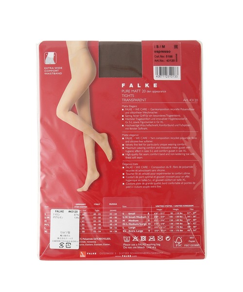 FALKE（ファルケ） タイツ 「」Pure Matt 20 Tights レディース