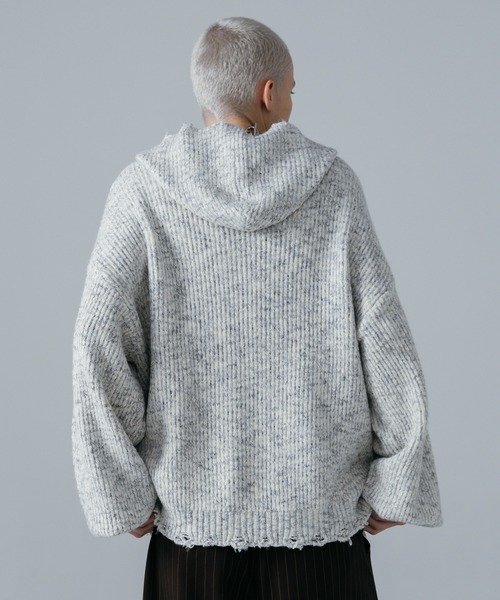 ajouter flow カーディガン 「ajouter flow」af metal logo knit