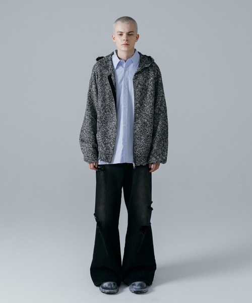 ajouter flow カーディガン 「ajouter flow」af metal logo knit