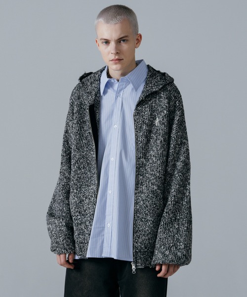 ajouter flow カーディガン 「ajouter flow」af metal logo knit