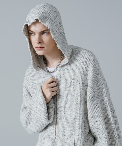 ajouter flow カーディガン 「ajouter flow」af metal logo knit