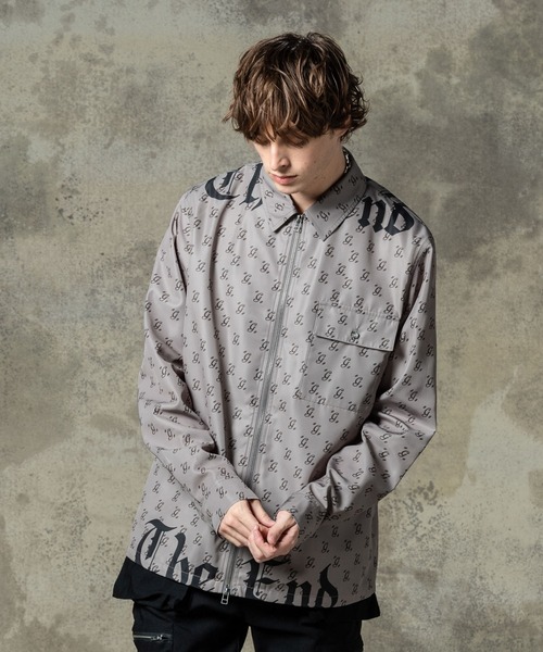 glamb シャツ Monogram Black Letter Shirt / モノグラム