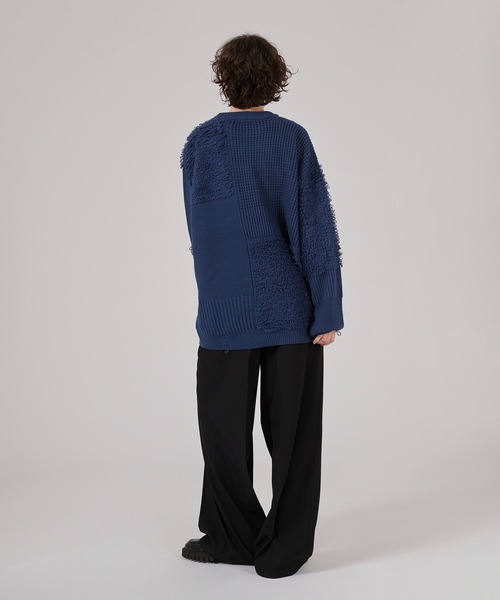 ONCILY（オンシェリー） セーター ニット PATCHWORK LOOP YARN KNIT