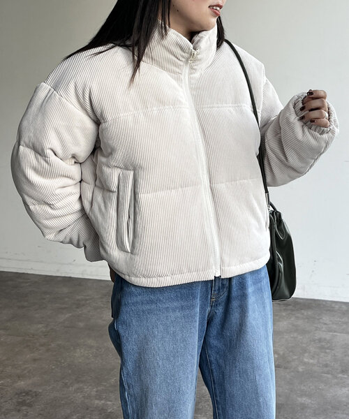  JEANS 中綿コーデュロイジャケット　[Sサイズ] コーデュロイ ジャケット 中綿 ブルゾン アウター 紺 メンズ