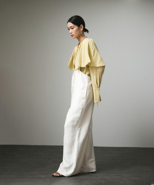 美品 SALON adam et rope' ツイルロングガウン コットン 麻 SALON adam et rope' サロペット オーバーオール 麻レーヨン