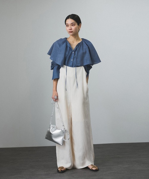 新品タグ付き　SALON♥アダム・エ・ロペ　 麻オールインワン　サロペット 楽天市場】【SALE／30%OFF】麻レーヨンサロペット SALON adam et