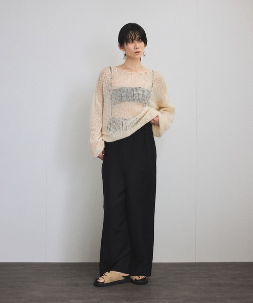 SALON adam et rope' サロペット オーバーオール 麻レーヨン