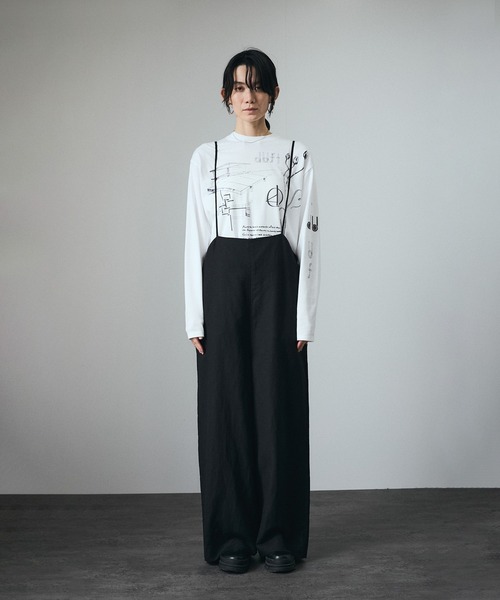 新品タグ付き　SALON♥アダム・エ・ロペ　 麻オールインワン　サロペット SALON adam et rope' サロペット オーバーオール 麻レーヨン