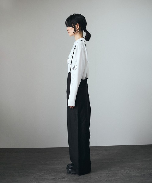 SALON adam et rope' サロペット オーバーオール 麻レーヨン