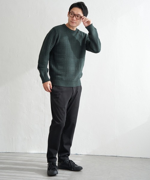 ikka（イッカ） セーター ニット ジャカードチェックニット メンズ