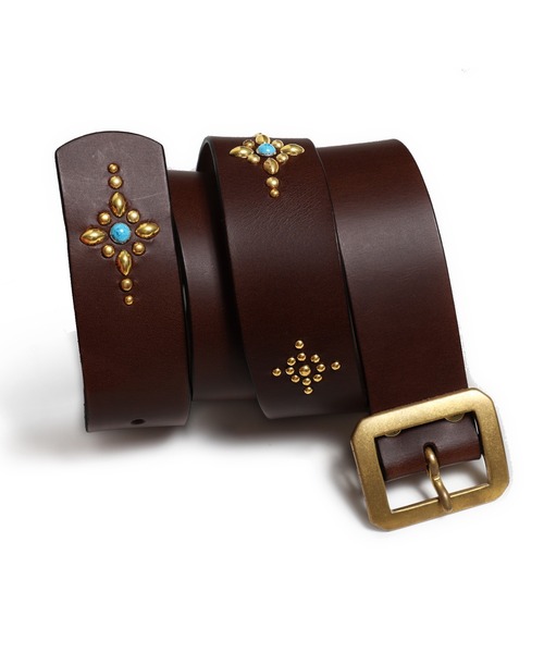 ROTAR ベルト Buttero leather Studs Belt メンズ レディース