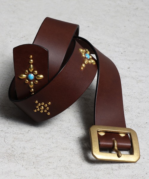 ROTAR ベルト Buttero leather Studs Belt メンズ レディース
