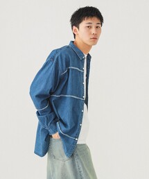シャツ カットオフ デニムワークシャツ メンズ｜ZOZOTOWN Yahoo!店