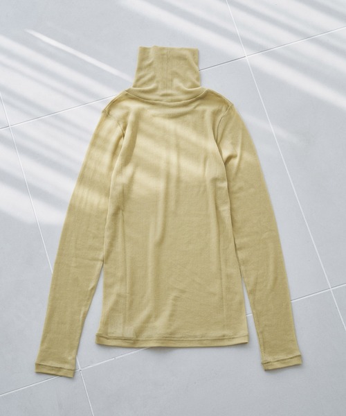 tシャツ シアーテレコタートルネックカットソー -手洗い可- レディース
